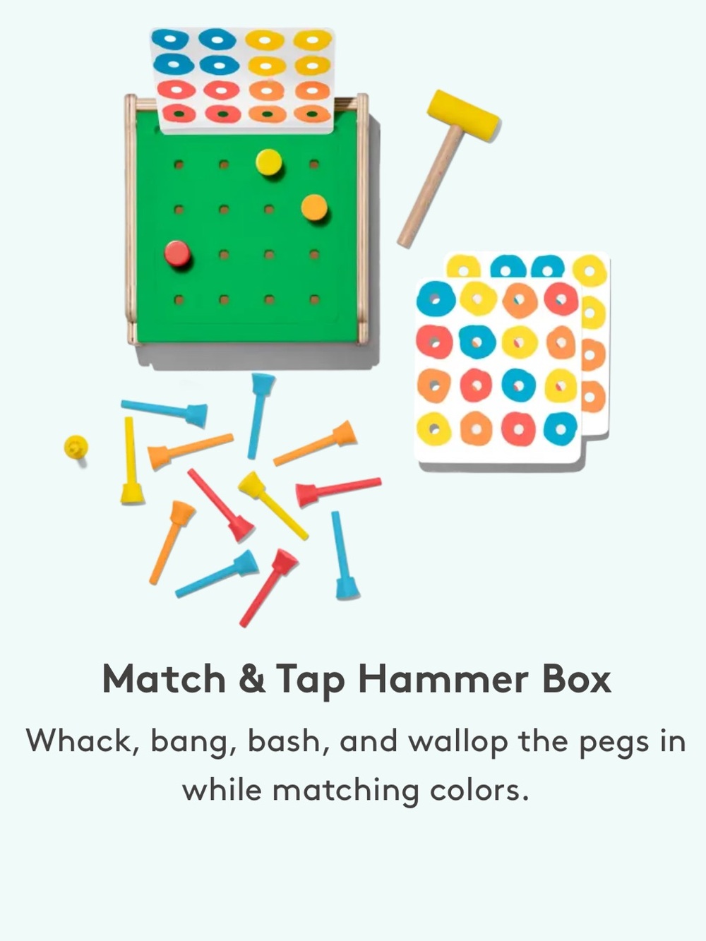 Match & Tap Hammer Box - Colorful Kids Peg Game